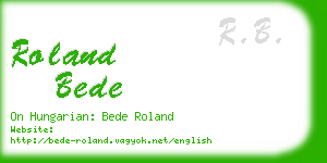 roland bede business card